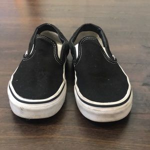 Black vans slip ons